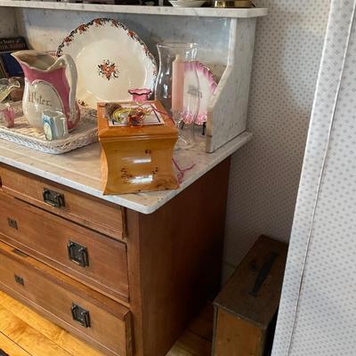 Antique Marble Top Dresser