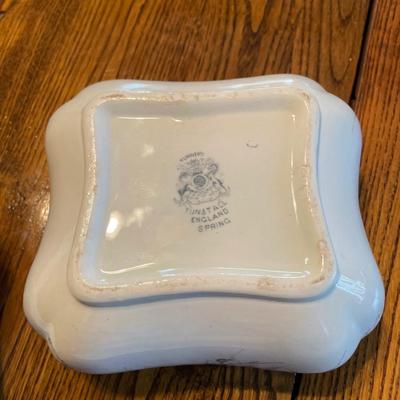 Antique Transferware Covered Dish