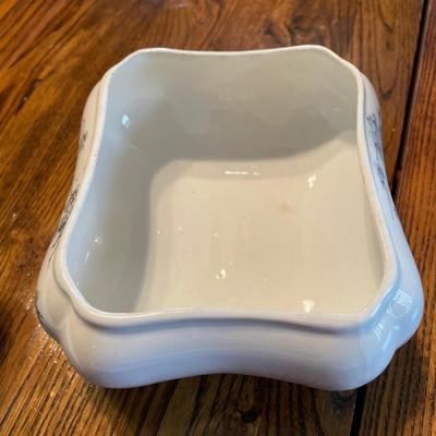 Antique Transferware Covered Dish