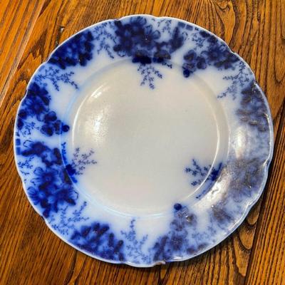 Antique Flow Blue Plate
