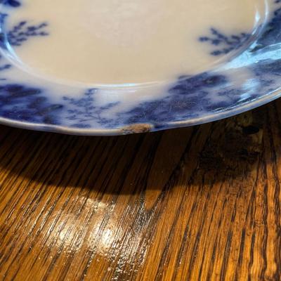Antique Flow Blue Plate
