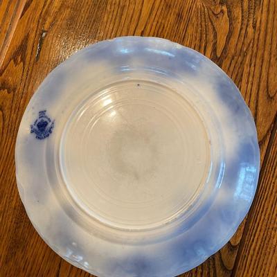 Antique Flow Blue Plate
