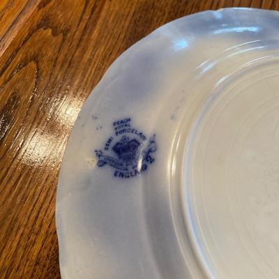 Antique Flow Blue Plate