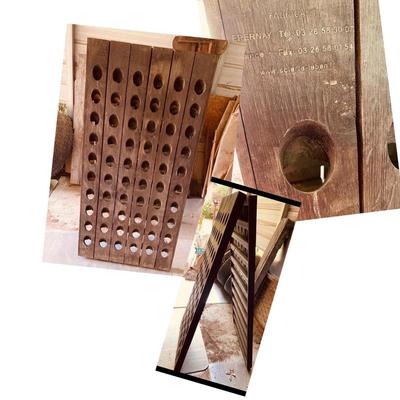 Vintage 120 bottle beverage riddling rack