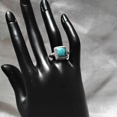 Vintage Turquoise 925 Ring Size 7.5