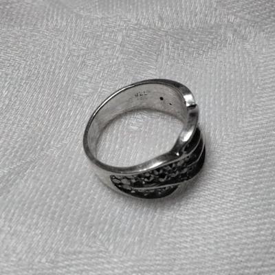 Super Sparkly Vintage Marcasite 925 Ring Size 7