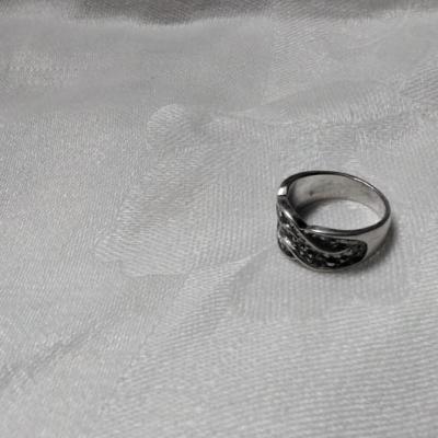 Super Sparkly Vintage Marcasite 925 Ring Size 7