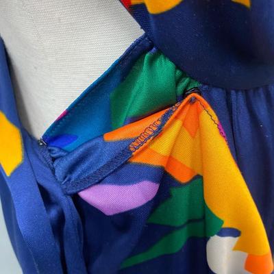 Retro Stewart USA Two Piece Tube Top Wrap Skirt Cover Up Tropical Beack Luau