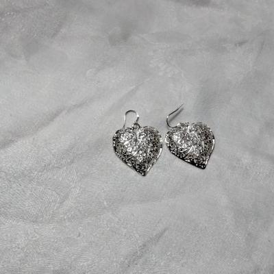 Lacework 925 Heart Earrings