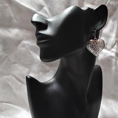 Lacework 925 Heart Earrings