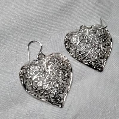 Lacework 925 Heart Earrings