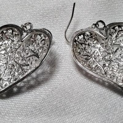 Lacework 925 Heart Earrings