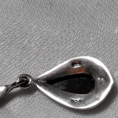 Vintage JBJ Black Onyx And Marcasite 925 Earrings