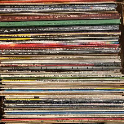 3 boxes of vintage records