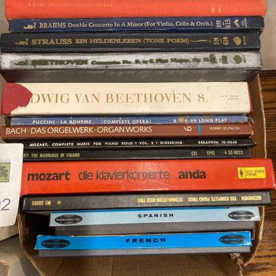 3 boxes of vintage records