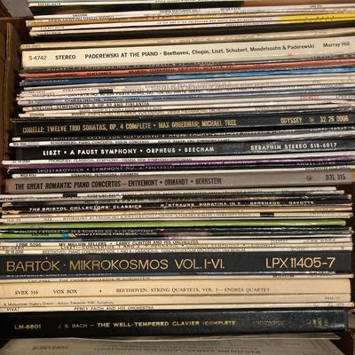 3 boxes of vintage records