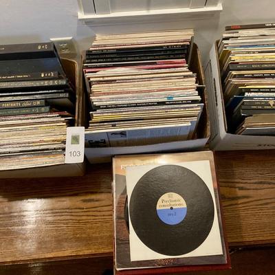 Large lot of vintage records