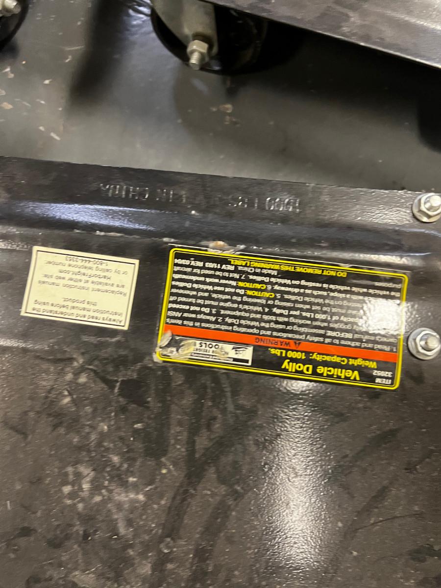 4 Harbor Freight Vehicle Dollies