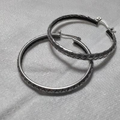 925 Mexico  Hoop Earrings