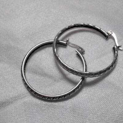 925 Mexico  Hoop Earrings