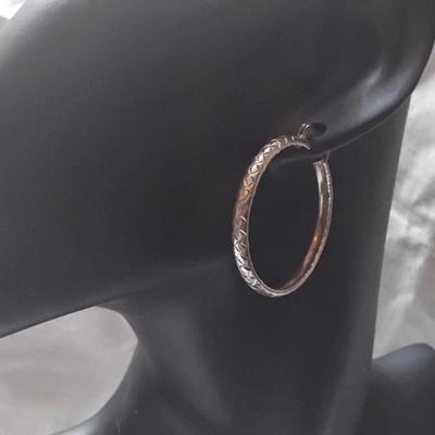 925 Mexico  Hoop Earrings
