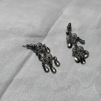 Unique Vintage 925 Chandelier Earrings