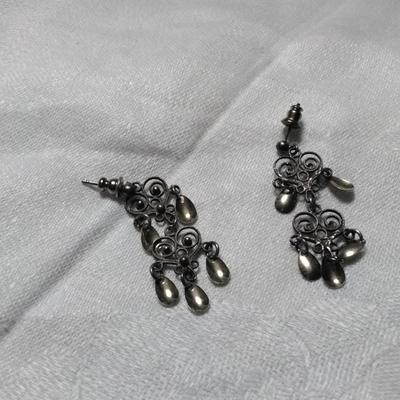 Unique Vintage 925 Chandelier Earrings