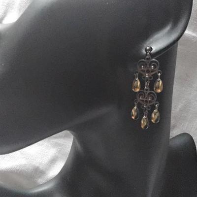Unique Vintage 925 Chandelier Earrings