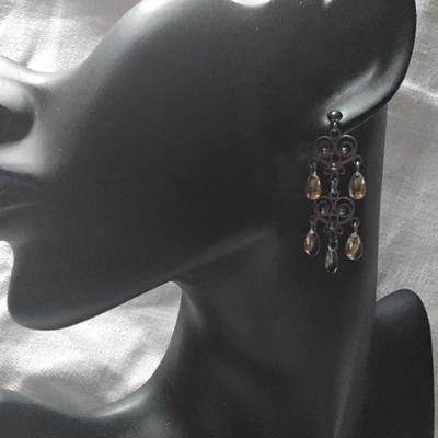 Unique Vintage 925 Chandelier Earrings