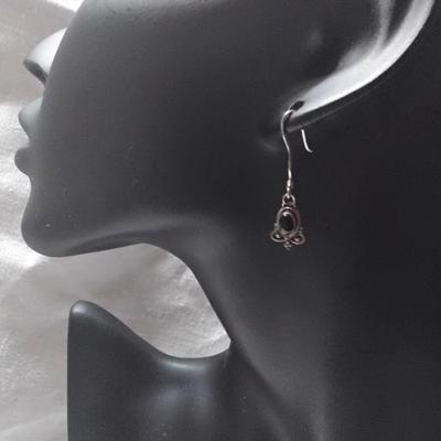 Stunning Vintage Black Onyx Earrings
