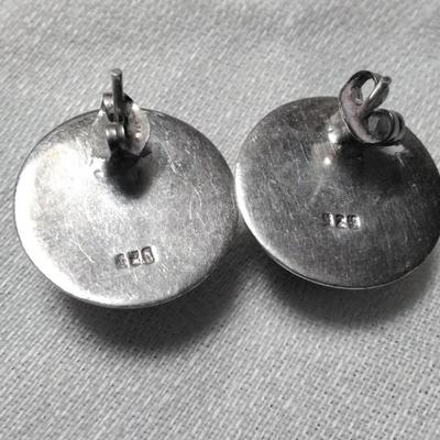 Vintage Black Onyx Post Earrings