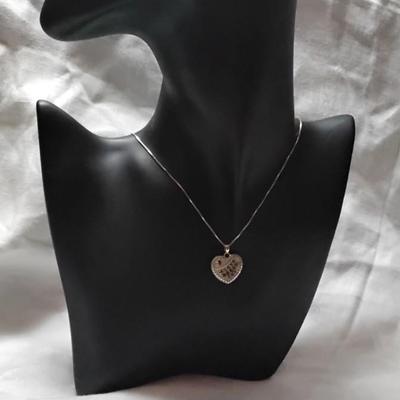 Ross Simons Emerald/Ruby/Sapphire Vermeil Heart 18" Necklace