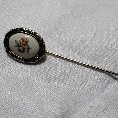Vintage Porcelain Stick Pin