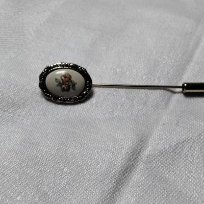 Vintage Porcelain Stick Pin