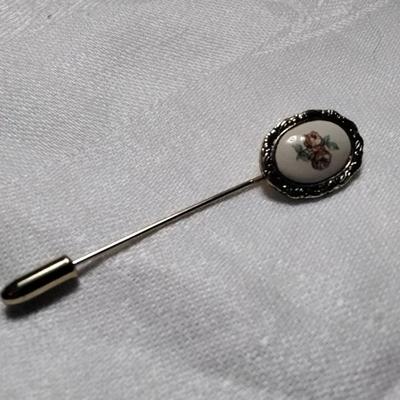 Vintage Porcelain Stick Pin