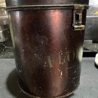Antique Tin Flour Canister