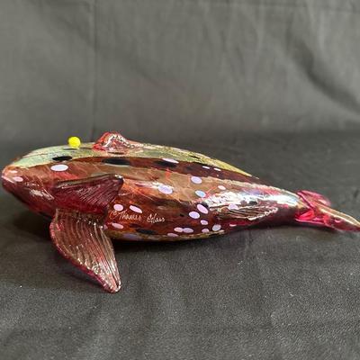 LOVELY DESIGNED GLASS FISH SIGNED BY THAMES GLASS