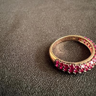 BEAUTIFUL STERLING SILVER AND RUBY RING