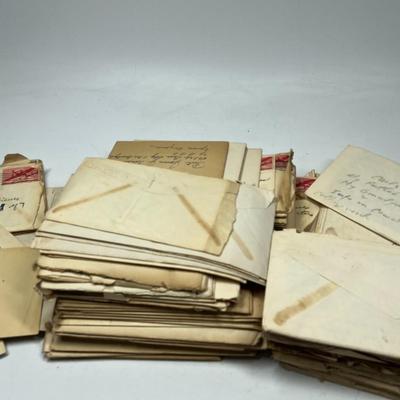 Huge Lot of Old Post Cards Love Letters Correspondence Early 1900s 1920s