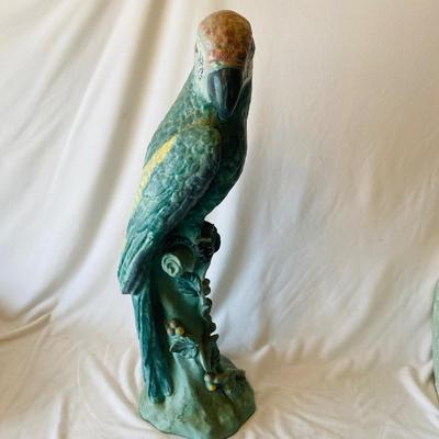 Stone Parrot and Candle Holder (L-SL)