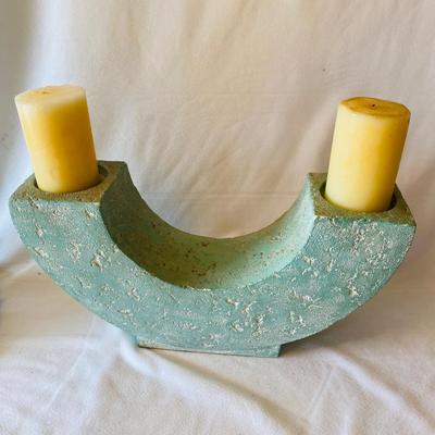 Stone Parrot and Candle Holder (L-SL)