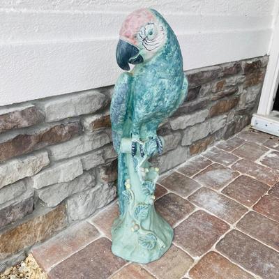 Stone Parrot and Candle Holder (L-SL)