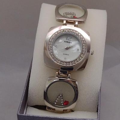 Strada Woman's Watch with Shadowbox Band That Spells LOVE (#2)