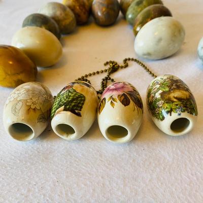Marble Stone Eggs and Fan Pulls (DR-SL