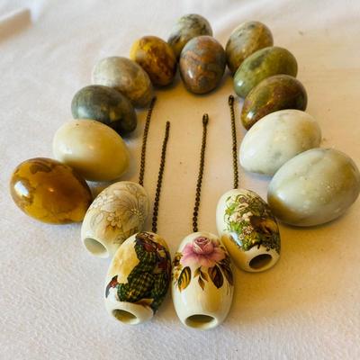 Marble Stone Eggs and Fan Pulls (DR-SL