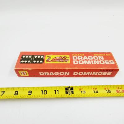 VINTAGE DRAGON DOMINO SET 28 PCS