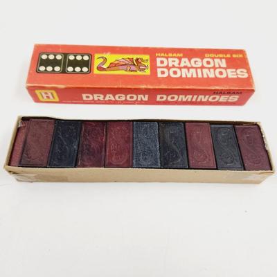 VINTAGE DRAGON DOMINO SET 28 PCS