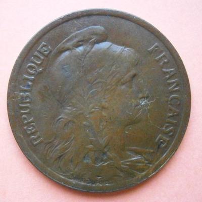 FRANCE 1916 10 Centimes Copper Coin