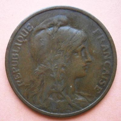 FRANCE 1916 5 Centimes Copper Coin