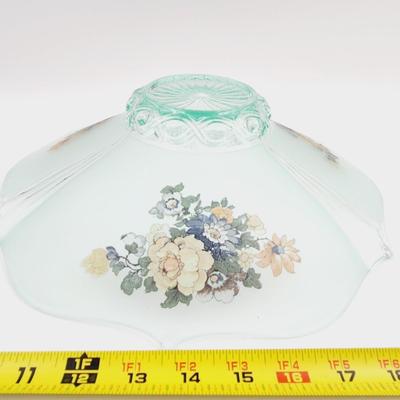 VINTAGE LANCASTER FROSTED GLASS FLOWERED DISH